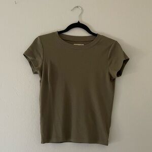 Madewell brightside tee olive green